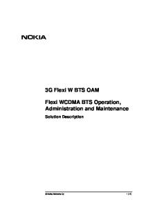 00 Nokia Flexi WCDMA BTS OAM Solution Description v1.3