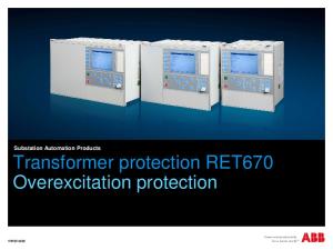 07 SEP674 RET670 Overexcitation Protection