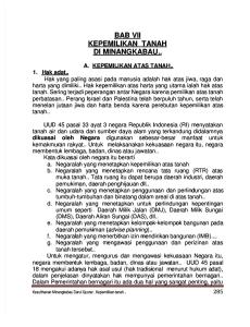 07.Kepemilikan Tanah Di Minangkabau