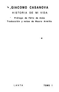 189065845 Casanova Giacomo Historia de Mi Vida Libro I