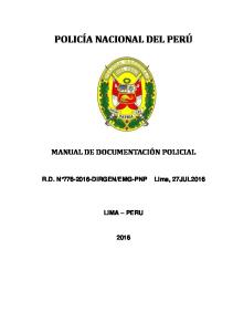 2016 Documentacion Policial PNP