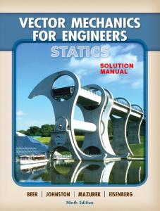 208511750 Beer Johnston Vector Mechanics for Engineers Statics 9th Solutions