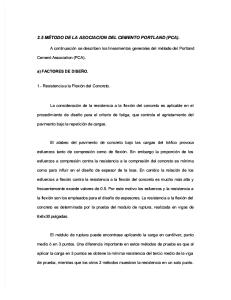 2.5 MÉTODO DE LA ASOCIACION DEL CEMENTO PORTLAND (PCA)
