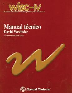 312614633 Manual Test WISC IV Manual Moderno PDF