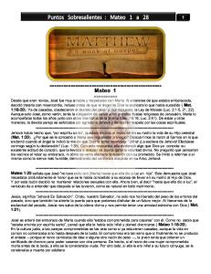 40- Puntos Sobresalientes de la Biblia Mateo 1 a 28 -(Bible Highlights Matthew)
