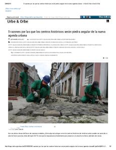 5 Razones Por Las Que Los Centros Históricos Serán Piedra Angular de La Nueva Agenda Urbana - Urbe & Orbe Urbe & Orbe