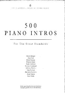 500 Piano Intros for the Great Standards