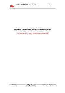 74523977 HUAWEI BSC6000 V900R008C01 Product Function Description
