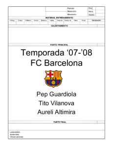 90 SESIONES DE ENTRENAMIENTO DE PEP GUARDIOLA Y TITO VILANOVA