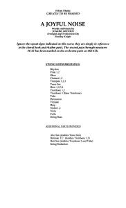 A Joyful Noise - Score (Legal)