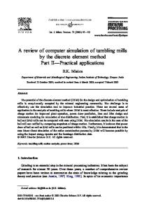 A Review of Computer Simulation of Tumbling Mills