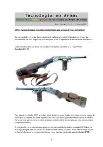 A018 - Armas de Mano Con Culata Desmontable Que a Veces Sirve de Cartuchera
