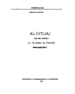 Abu Mansur Ahmad Al-Thabarsi - Al-Ihtijaj (Dialog Mengenai Imamah)