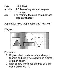 Activity 1.6 Regular and Irregular Shape