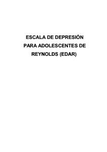 Adaptación Psicometríca de La Escala de Depresión Para Adolescentes de Reynolds