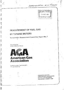 AGA Report 7 Turbine Gas Meter