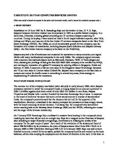 Aim Case Study 01 Satyam