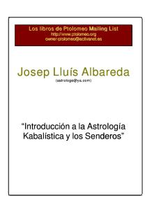 Albareda Josep - Astrologia Kabalistica Y Los Senderos