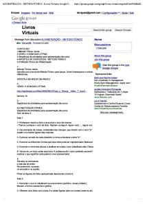 ALFABETIZAÇÃO - MÉTODO FÔNICO - Livros Virtuais _ Google Groups