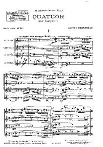 Alfred Desenclos - Quatuor [Sax Quartet SATB]