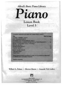 Alfred's - Basic Piano Library - Lesson Book - Level 5