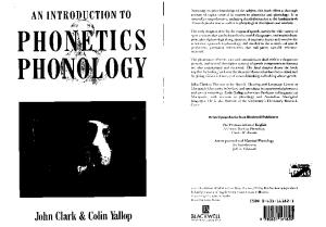 An Introduction to Phonetics and Phonology_John Clark_Colin Yallop