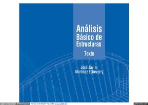 Análisis Básico de Estructuras José Javier Martínez Echeverry