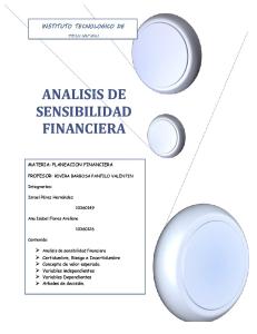 Analisis de Sensibilidad Financiera