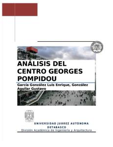 Análisis Del Centro Georges Pompidou: García González Luis Enrique, González Aguilar Gustavo