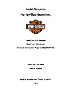 Analisis Perusahaan Harley-Davidson