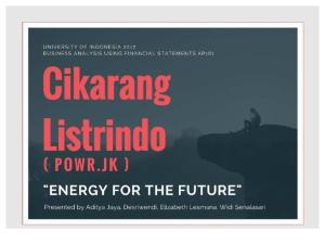 Analysis Cikarang Listrindo  - POWR - Universitas Indonesia