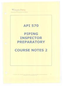 API 570 Prepratory Course Notes 2