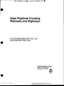 API RP 1102 Steel Pipelines Crossing Railroads and Highways(1993).pdf