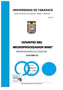 Apuntes del microprocesador 8085 lenguaje assembler