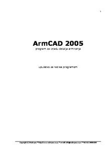 ArmCAD 2005 (Build 1700) Uputstvo