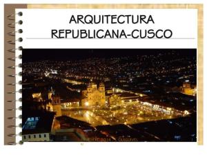 Arquitectura Republicana Del Cusco