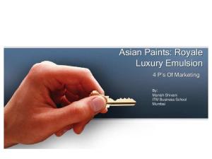 Asian Paints 4 P's (Royale Luxury Emulsion)
