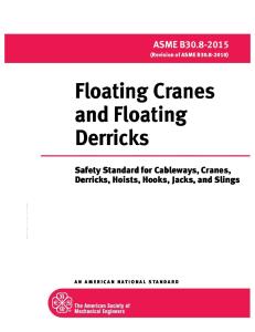 ASME B30.8-2015 Floating Cranes and Floating Derricks