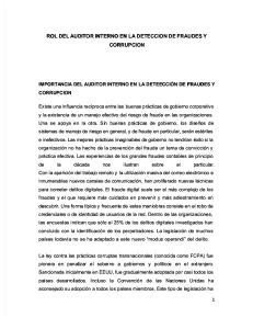 Auditoria IV, Rol Del Auditor en La Deteccion de Fraude y Corrupcion