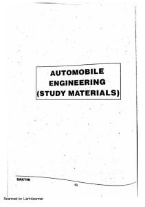 Automobile Engineering Theory