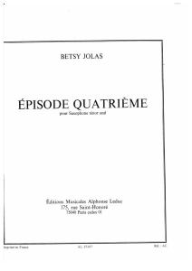 B. Jolas - Episode Quatrieme