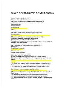 Banco de preguntas Neurologia