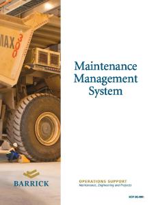 Barrick Maintenance Management System - English
