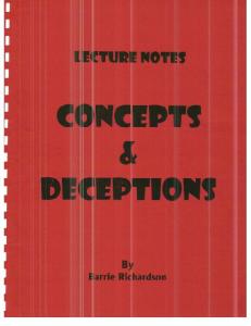 Barrie Richardson - Concepts and Deceptions