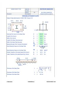 Base Plate Calculation