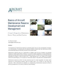 Basics Aircraft Maintenance Reserve