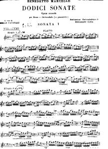 Benedetto Marcello sonata n.1 per flauto e piano
