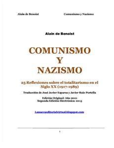 Benoist Comunismo y Nazismo
