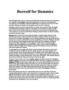 Beowulf for Dummies