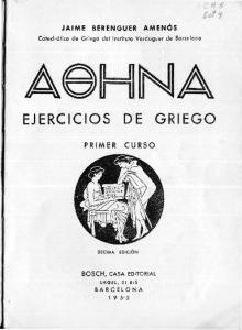 Berenguer - Ejercicios de Gramática Griega I (Athena)